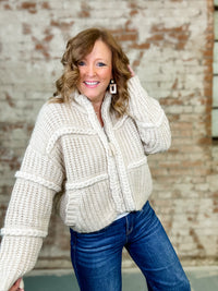 Verona Braided Sweater Cardigan