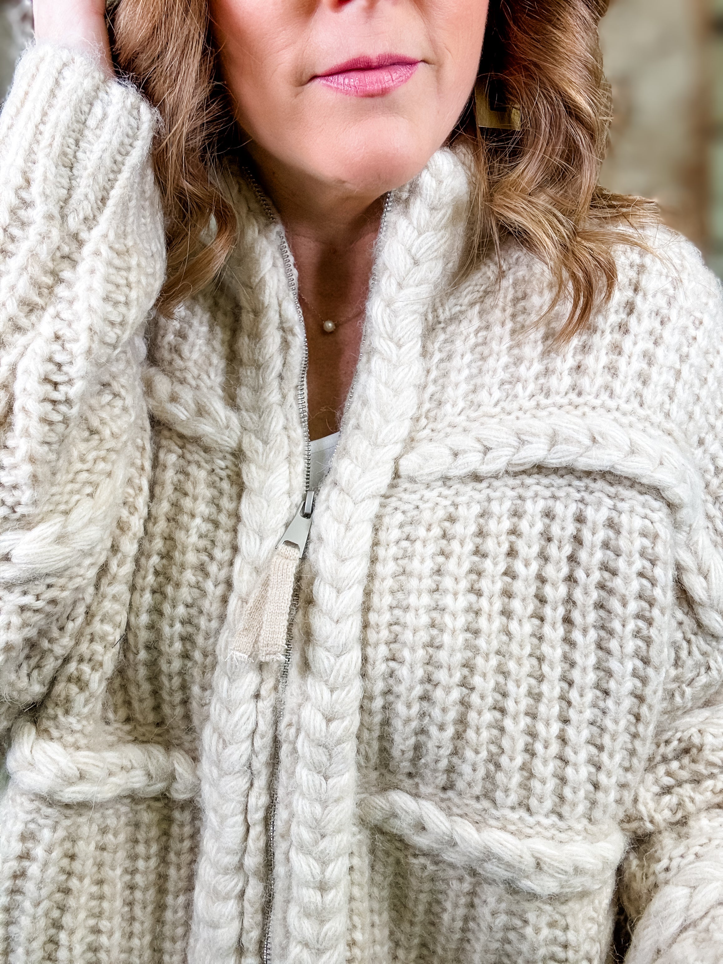 Verona Braided Sweater Cardigan