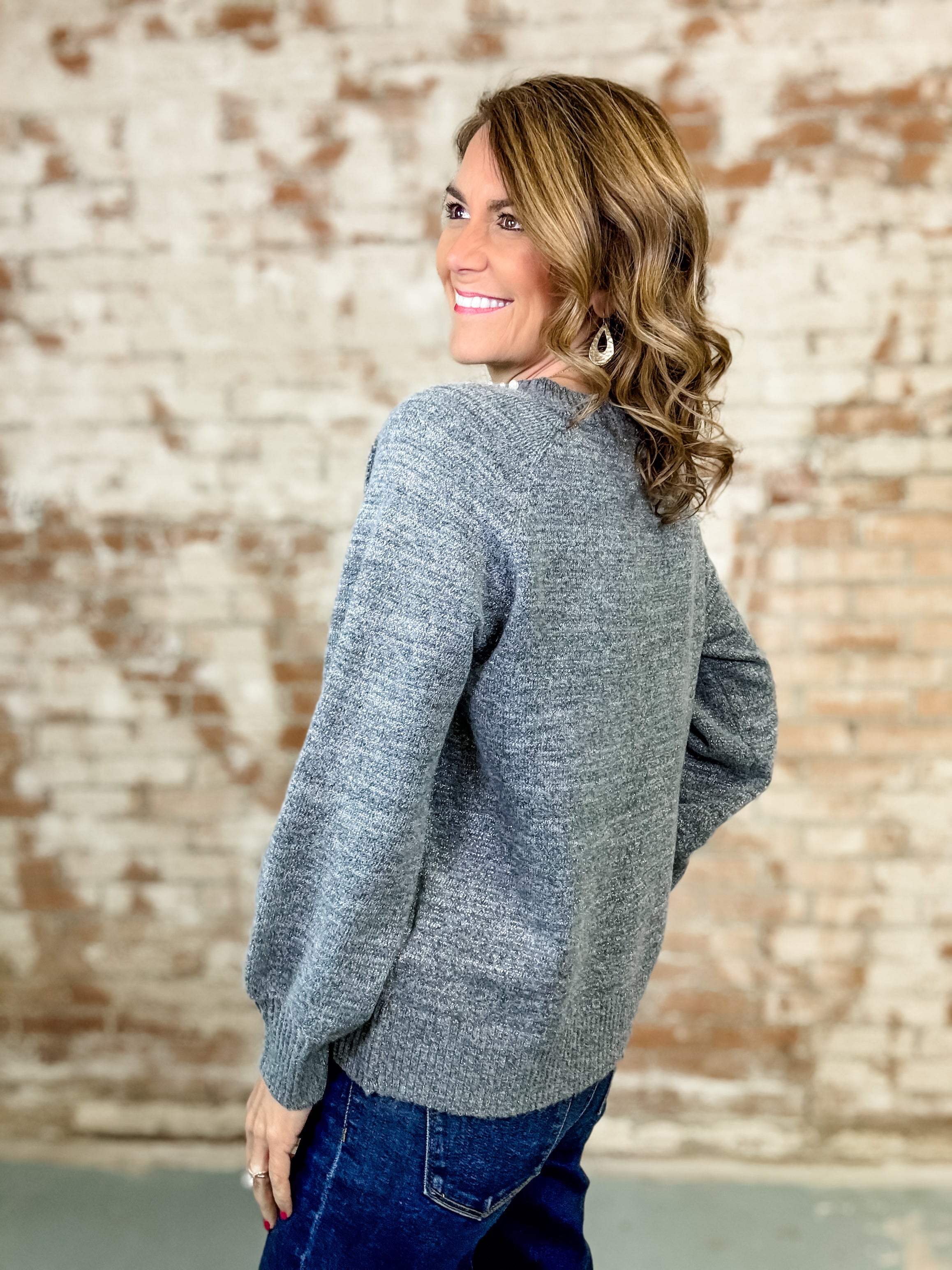 Madison Pearl Trimmed Sweater