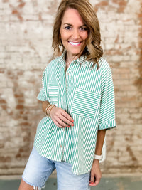 Fletcher Stripe Seersucker Top
