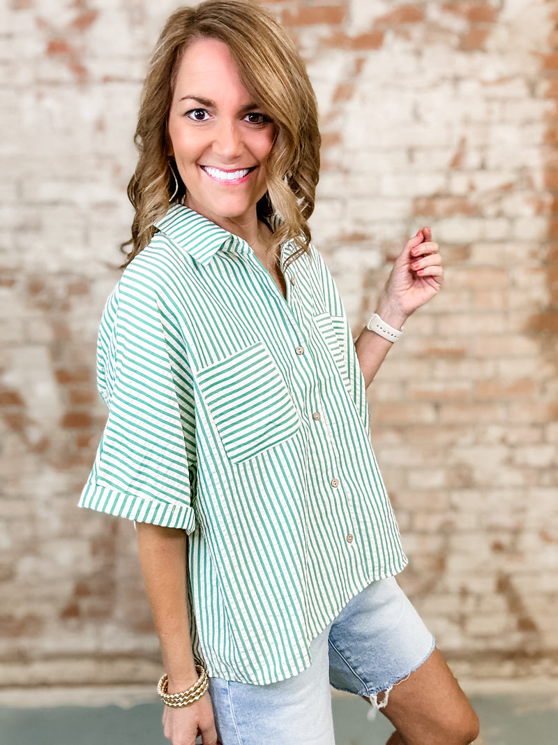 Fletcher Stripe Seersucker Top