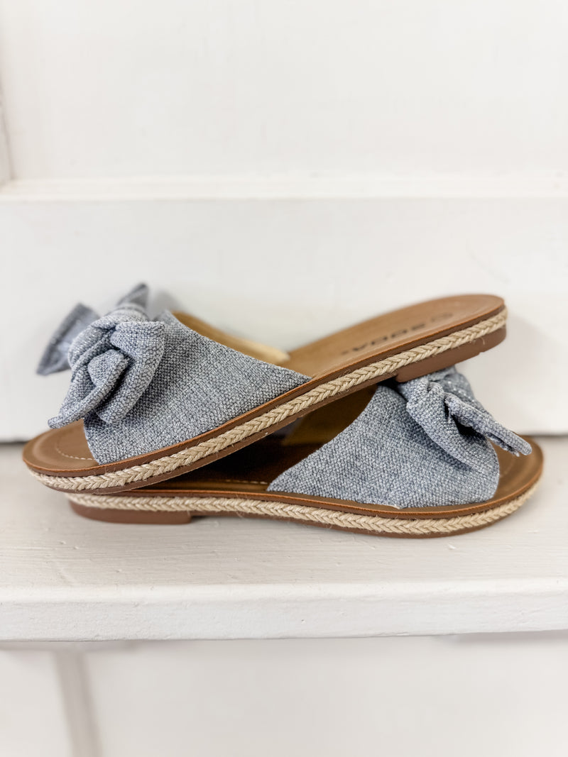 Script Blue Sandal