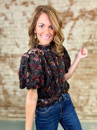 THML Elena Puff Sleeve Top