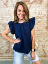 Sara Tie Detail Textured Top