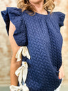 Sara Tie Detail Textured Top