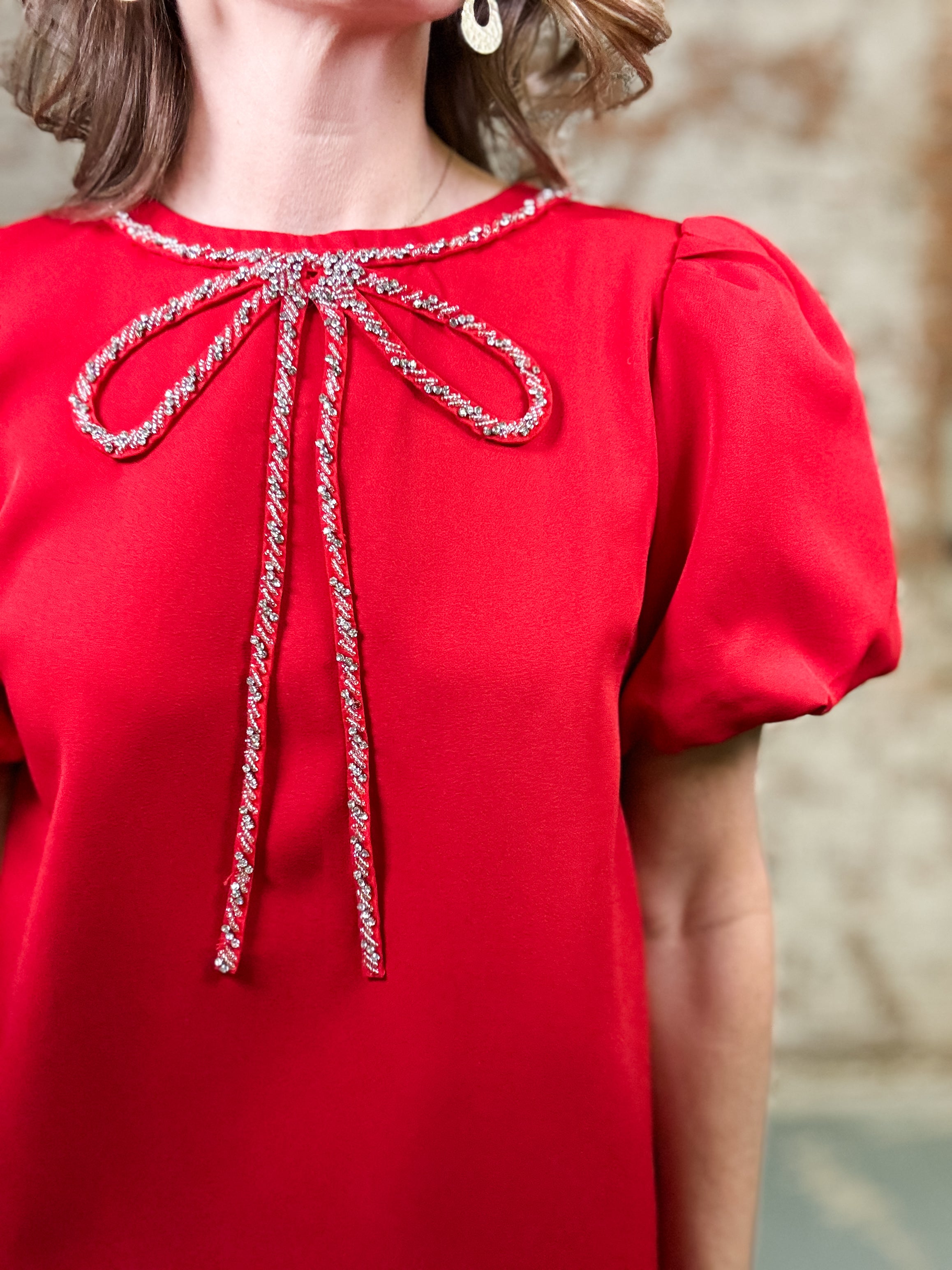 Havana Bow Mini Dress