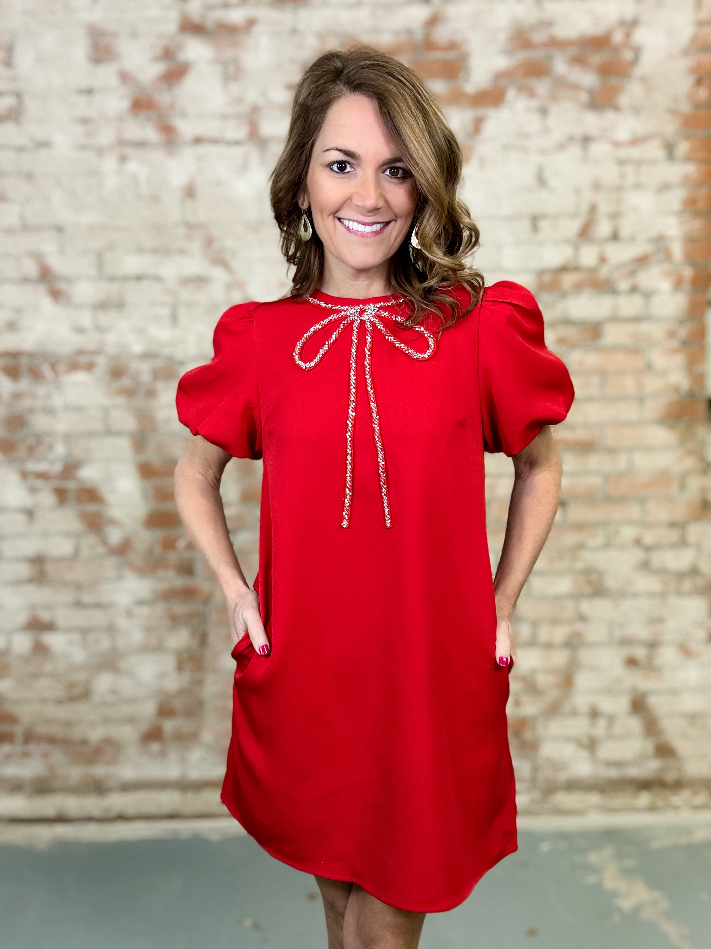 Havana Bow Mini Dress