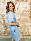 Patriotic Trim Denim Dress