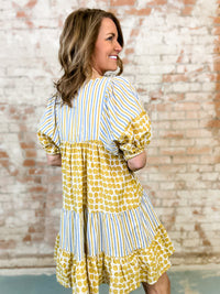 Rena Dots + Stripes Dress