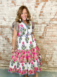 THML Tessa Mixed Print Dress- FINAL SALE