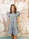 Quinn Pintuck Floral Print Dress