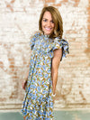 Quinn Pintuck Floral Print Dress