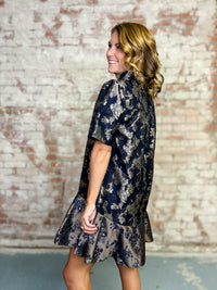 Beverly Floral Jacquard Dress