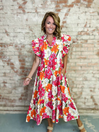 Arleen Floral Midi Dress