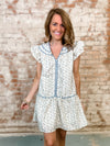Kathleen Trim Detail Floral Print Dress