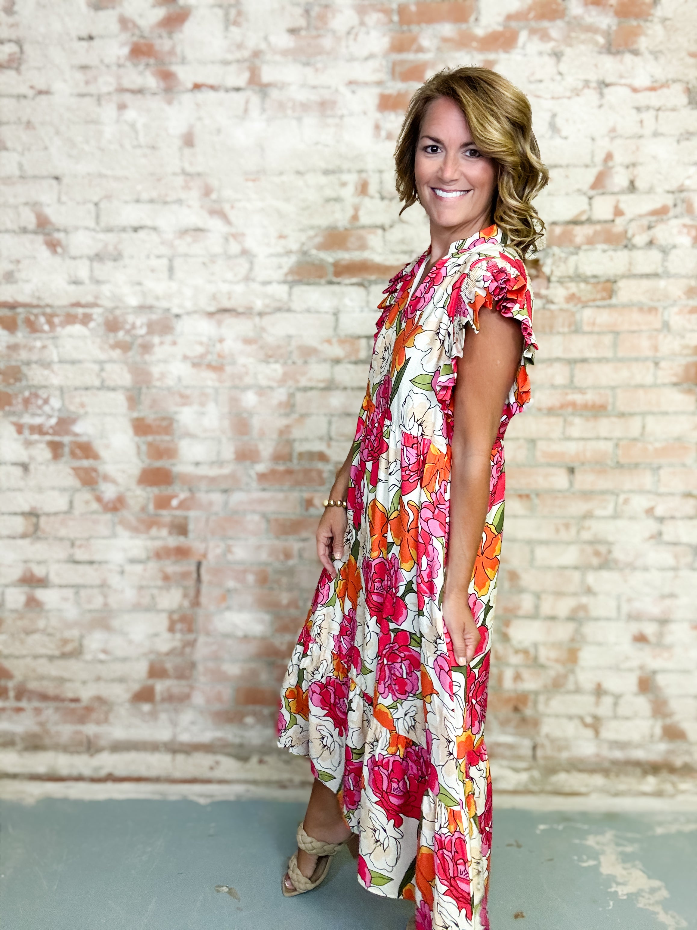 Arleen Floral Midi Dress