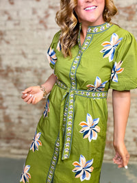 THML Socorro Floral Midi Dress