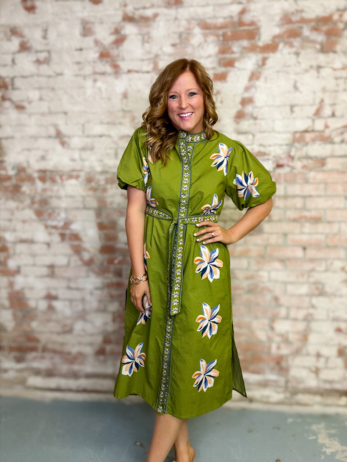 THML Socorro Floral Midi Dress