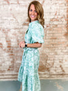 Ginger Embroidered Stripe Midi Dress
