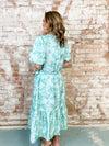 Ginger Embroidered Stripe Midi Dress