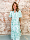 Ginger Embroidered Stripe Midi Dress
