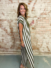 Martye Stripe Midi Dress