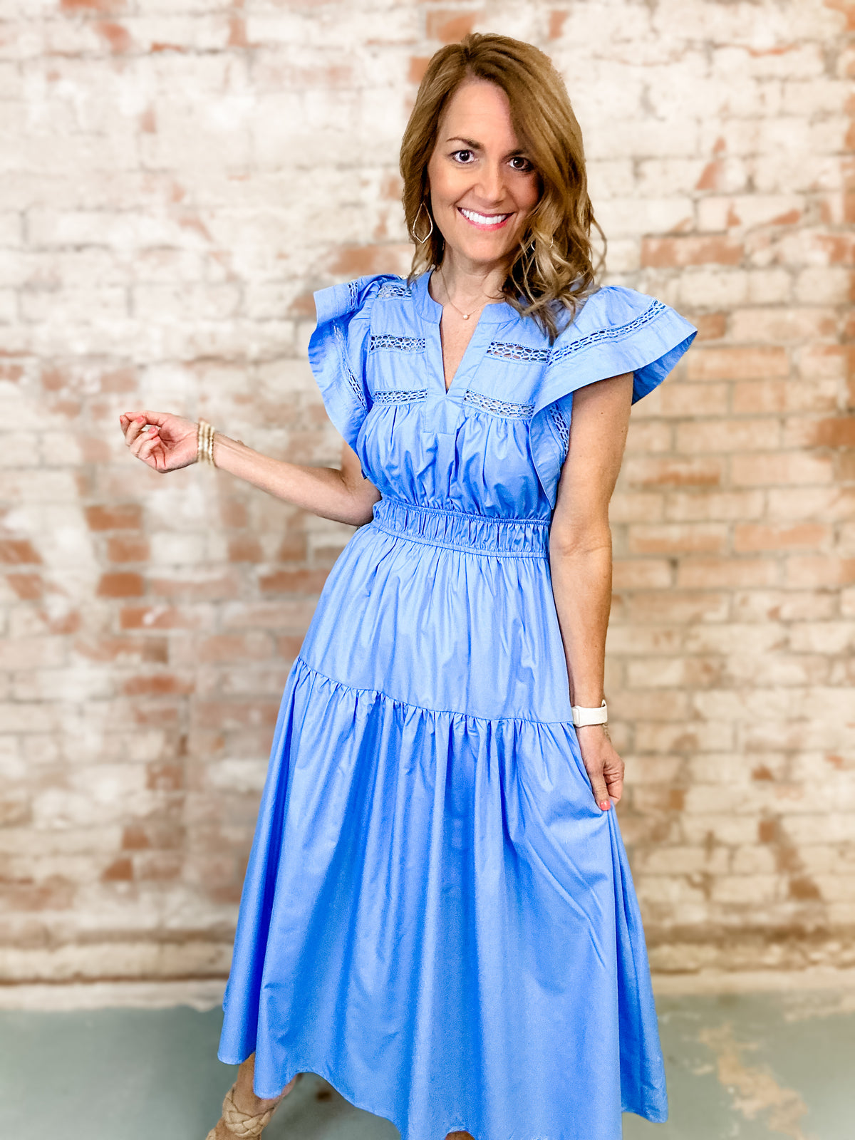 Courtney Lace Trim Dress