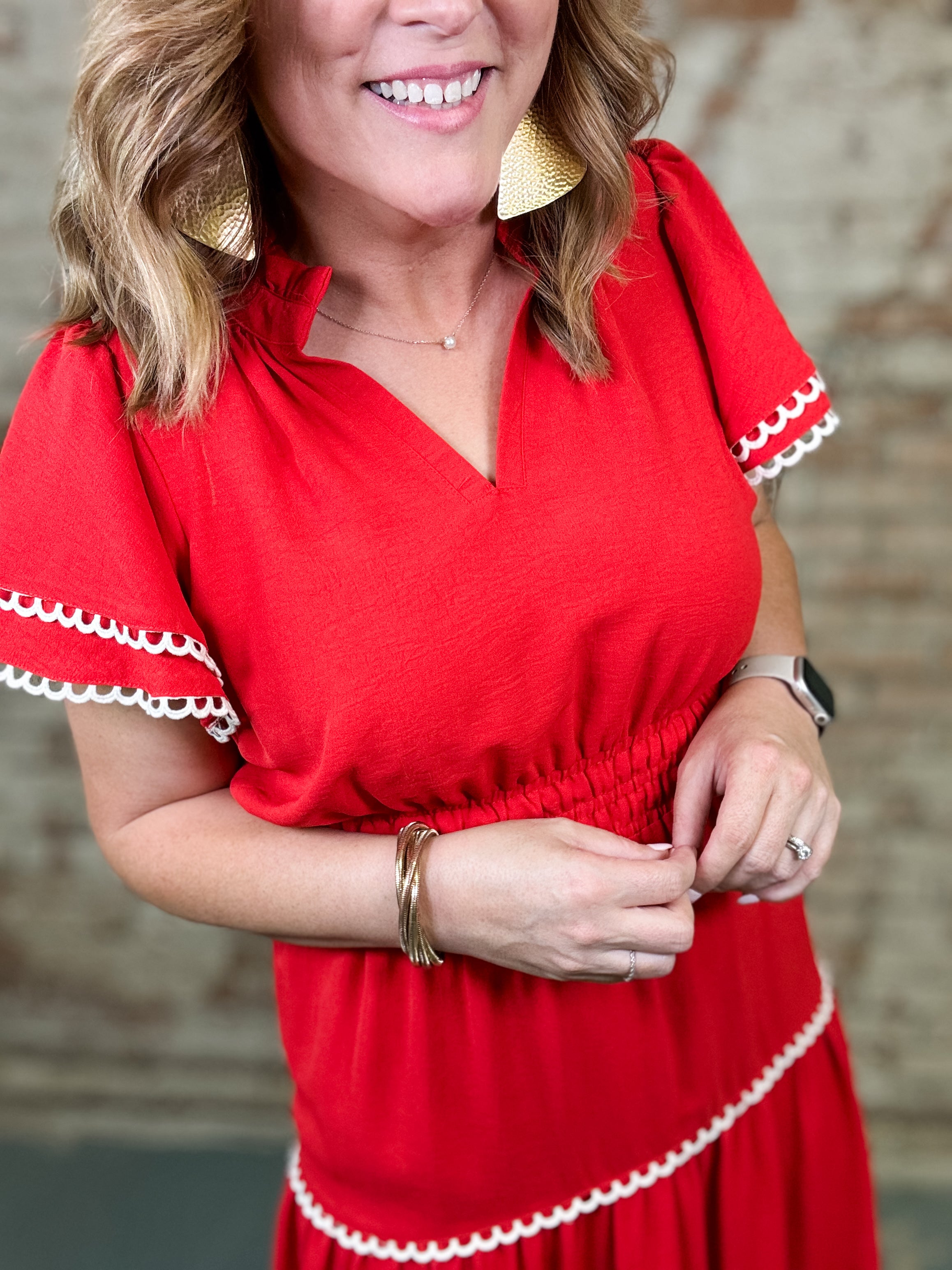 Claiborne Scallop Trim Dress