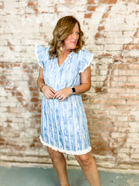 Rimmy Fringe Detail Distressed Dress