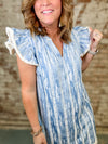 Rimmy Fringe Detail Distressed Dress