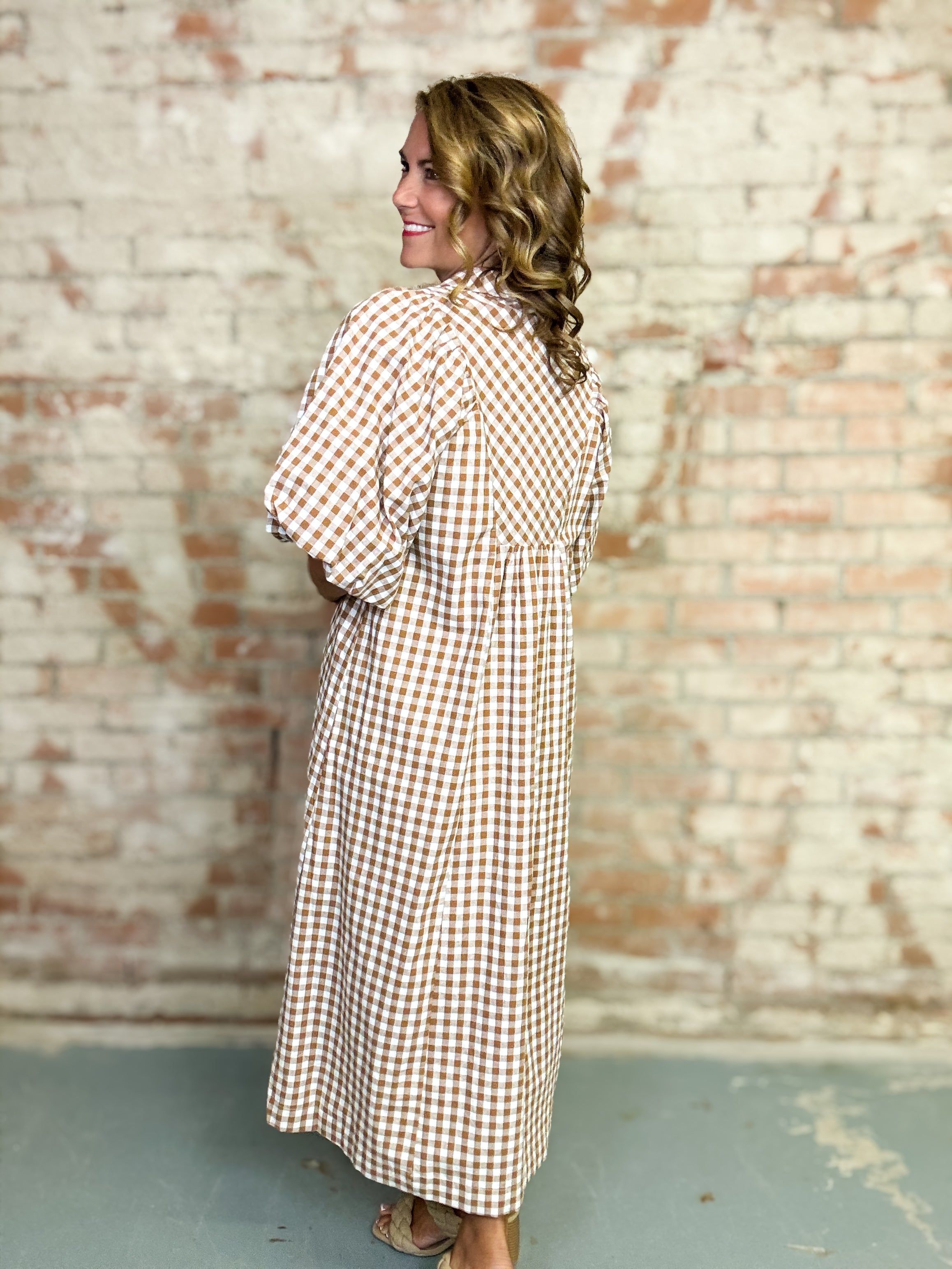 Abner Plaid Midi Dress
