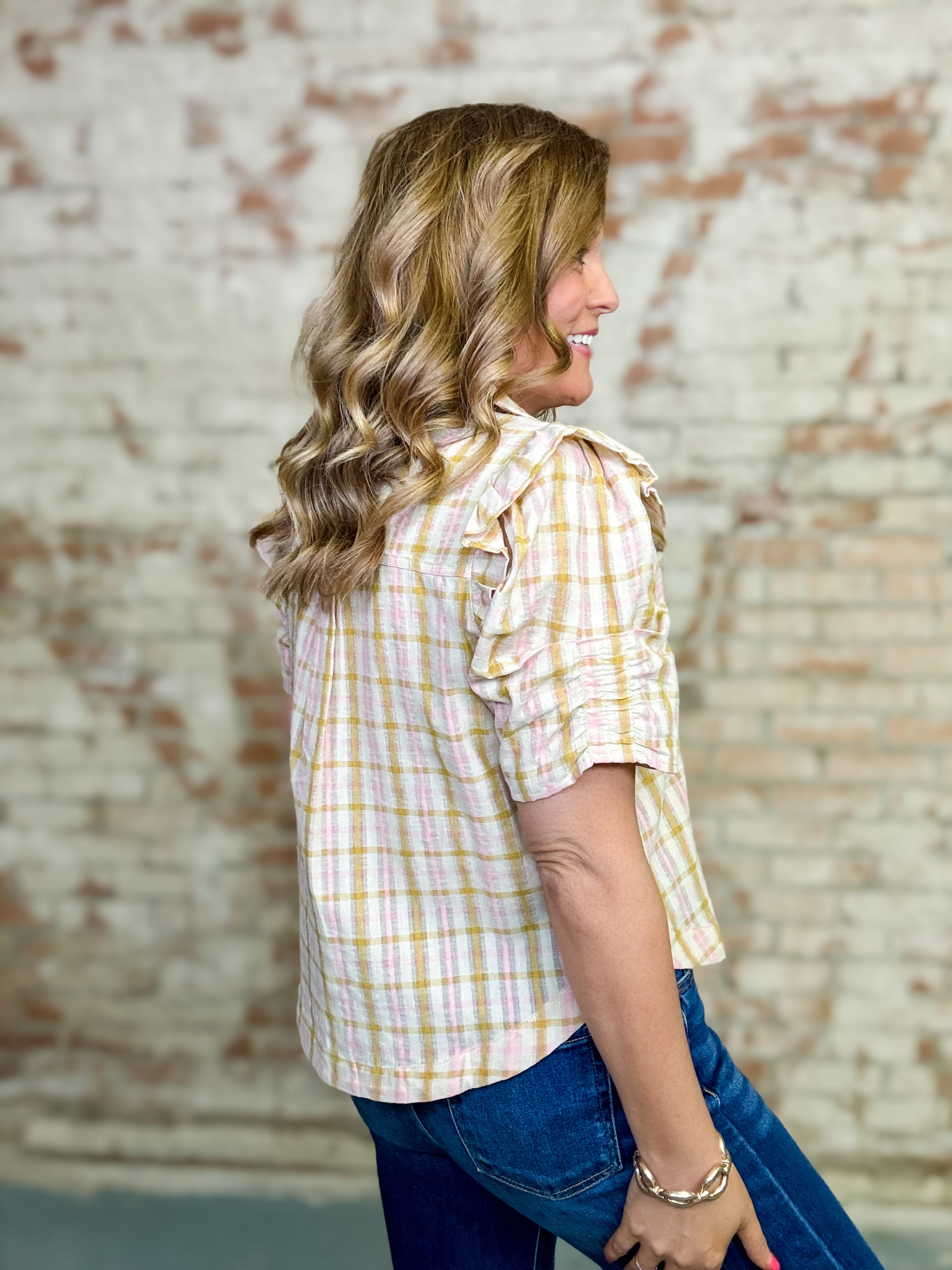 Jena Checkered Top