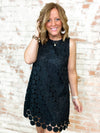 Clarabelle Black Dot Textured Dress - FINAL SALE