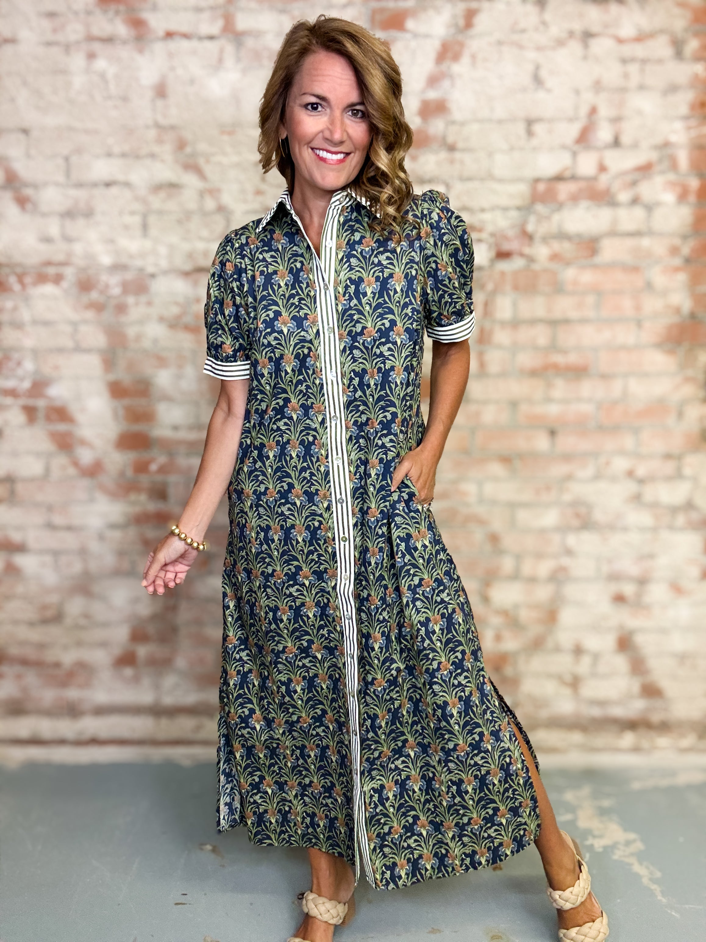 Addison Botanical Midi Dress