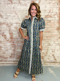 Addison Botanical Midi Dress