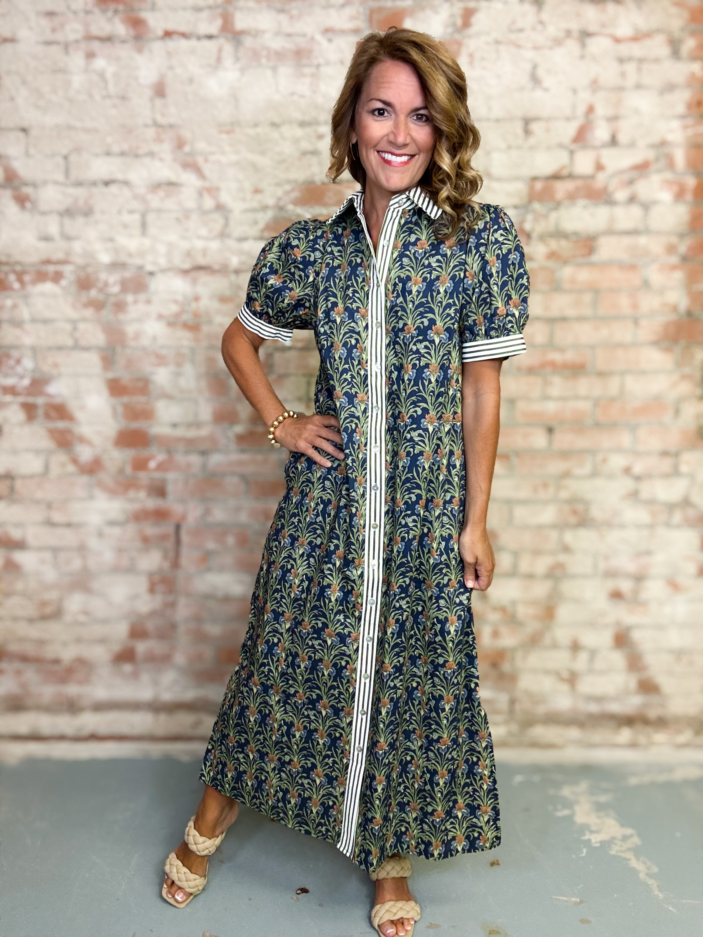 Addison Botanical Midi Dress