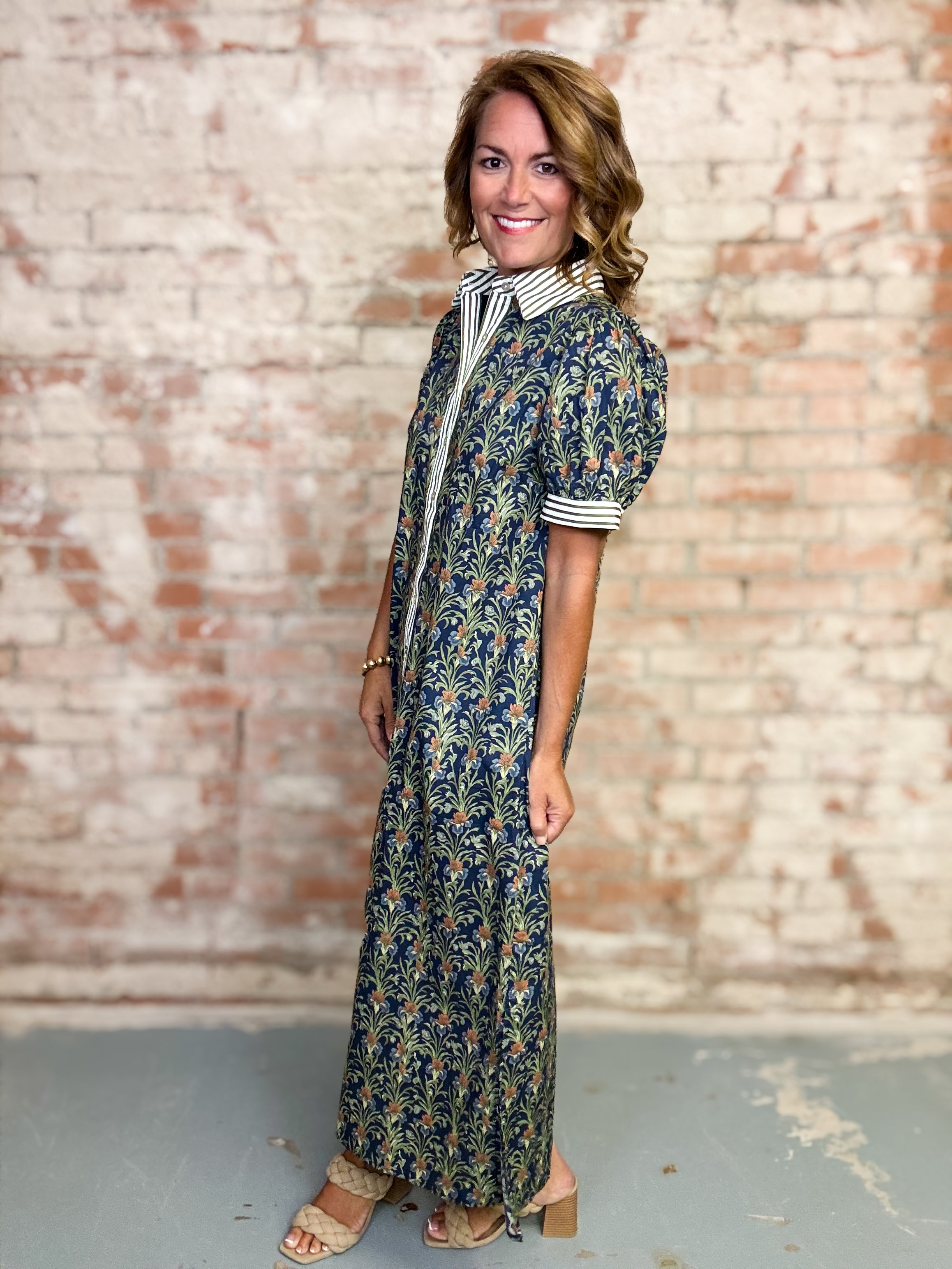 Addison Botanical Midi Dress