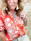 THML Suzanna Floral Button Front Top