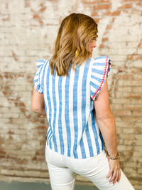 THML Britnie Embroidered Stripe Top
