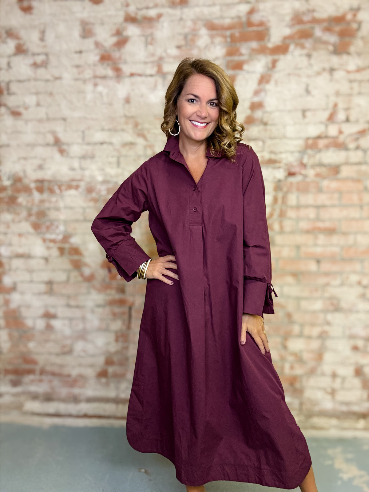 Lavonda Solid Midi Dress