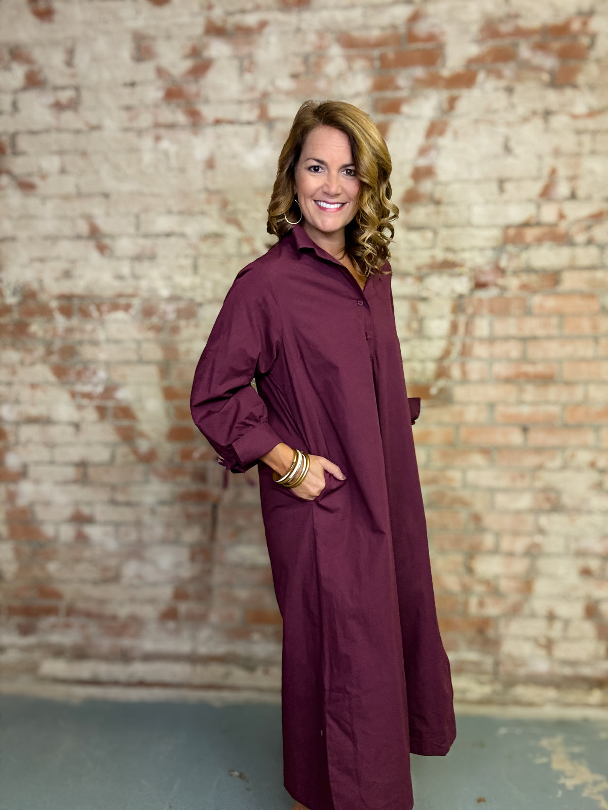 Lavonda Solid Midi Dress