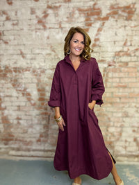 Lavonda Solid Midi Dress
