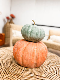 Metal & Paper Mache Pumpkin