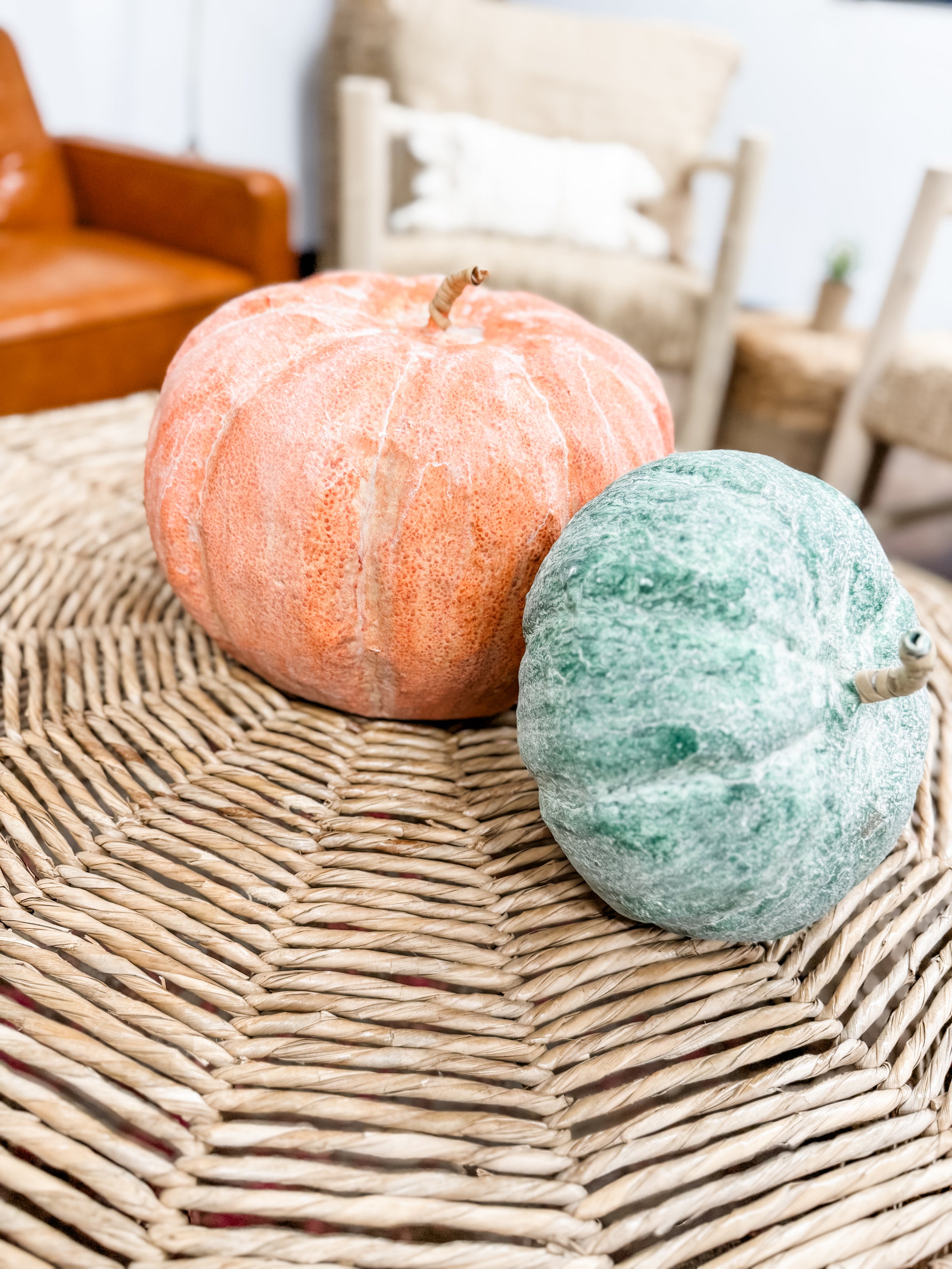Metal & Paper Mache Pumpkin