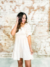 Jayleen Smocked Puff Lace Sleeve Dress - FINAL SALE