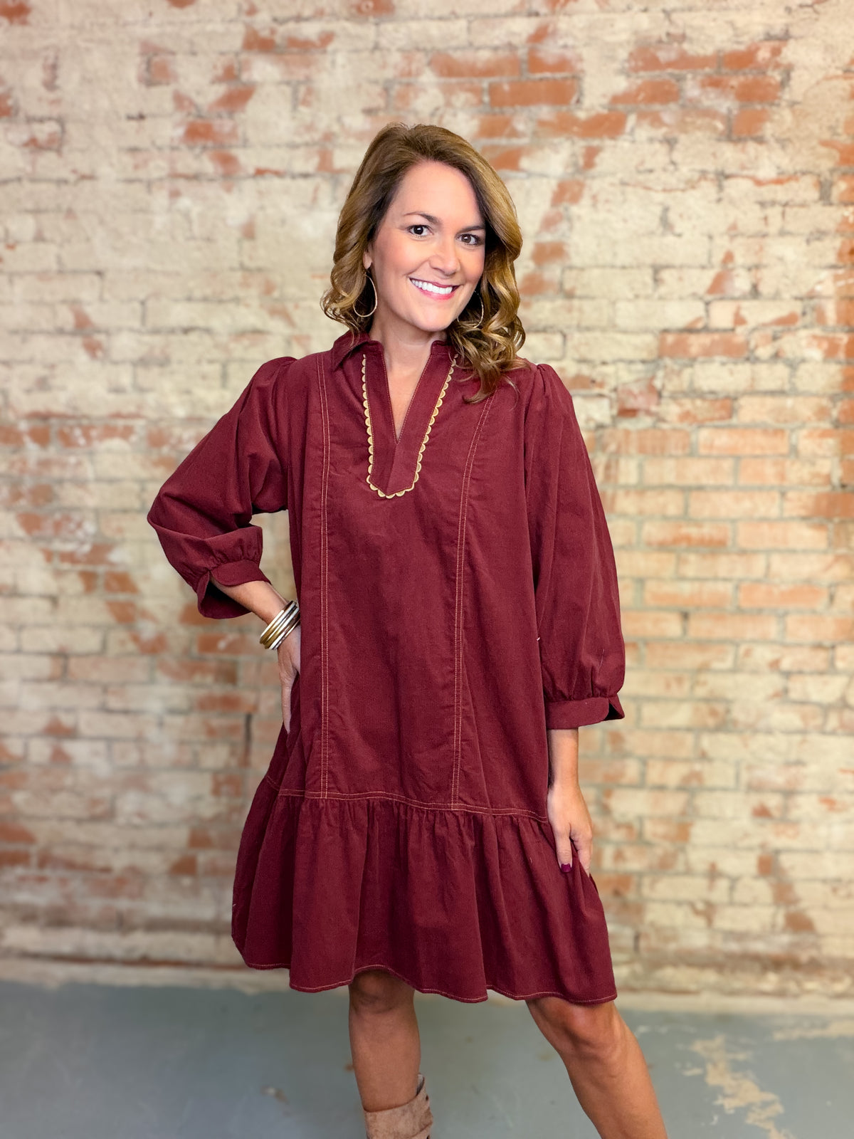 Brooklyn Corduroy Dress