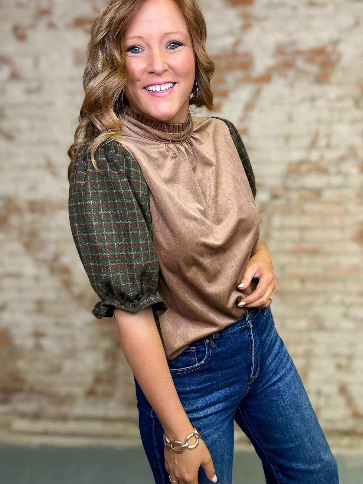 Renesme Mixed Media Top