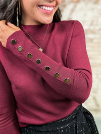 Mabel High Neck Knit Sweater Top