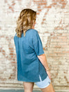 Sondra Crochet Pocket Mineral Washed Top