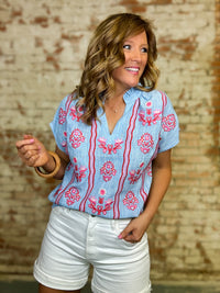 THML Araceli Embroidered Top